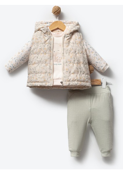 I Love My Mama Kız Bebek Yelekli Takım