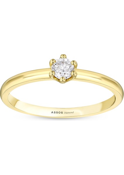 0.13 Karat Pırlanta Tektaş Yüzük fırsatları