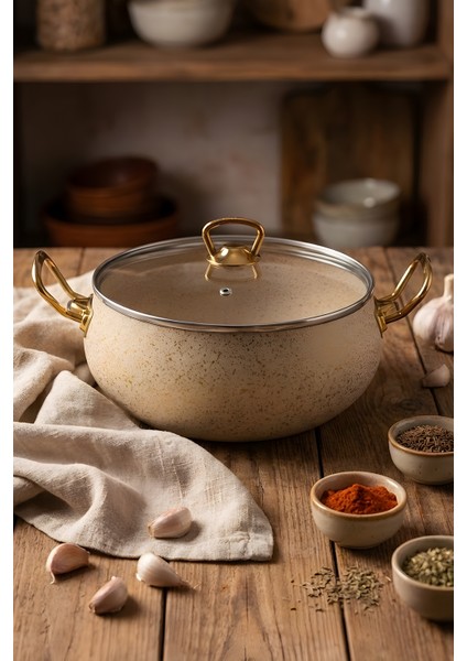 7 Parça Leon Granit Tencere ve Tava Seti – 20 cm 2.5l, 24 cm 4.5l, 26 cm Basık 3l, 26 cm Tava fırsatları