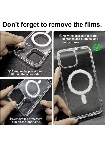 Iphone 15 Magsafe Uyumlu Şeffaf Darbeye Dayanıklı Mükemmel Manyetik Silikon Kılıf
