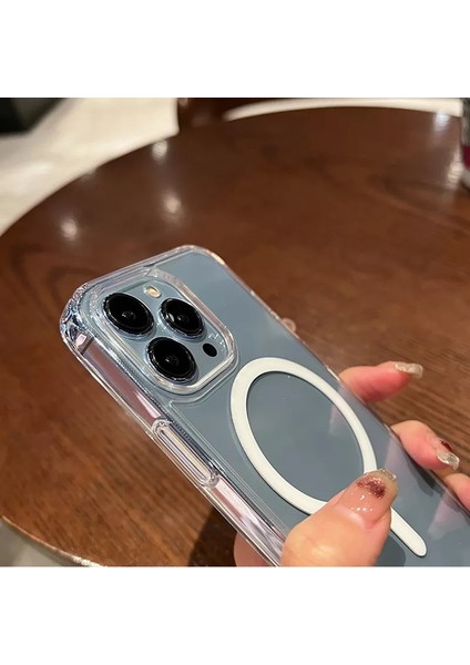Iphone 15 Promax Magsafe Uyumlu Şeffaf Darbeye Dayanıklı Wireless Destekli Mükemmel Manyetik Silikon Kılıf modelleri