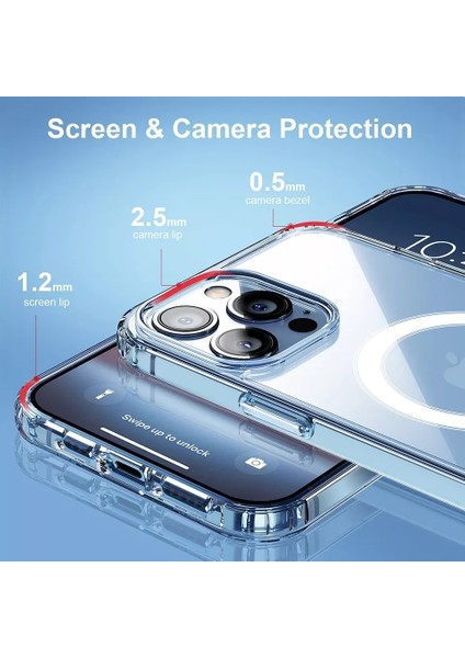 Iphone 15 Promax Magsafe Uyumlu Şeffaf Darbeye Dayanıklı Wireless Destekli Mükemmel Manyetik Silikon Kılıf indirimleri