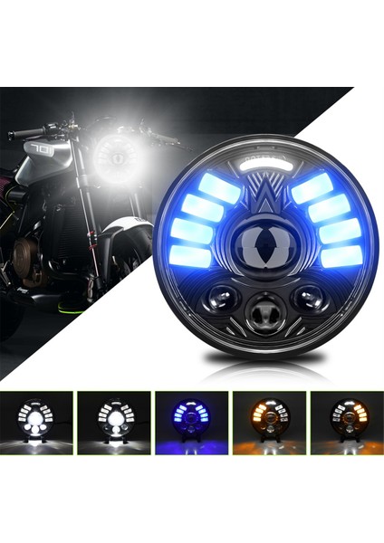 Harley Sportster Dyna Low Rider Street Bob Iron 883 Için 5-3/4in 5.75 Inç Motosiklet LED Far (Yurt Dışından)