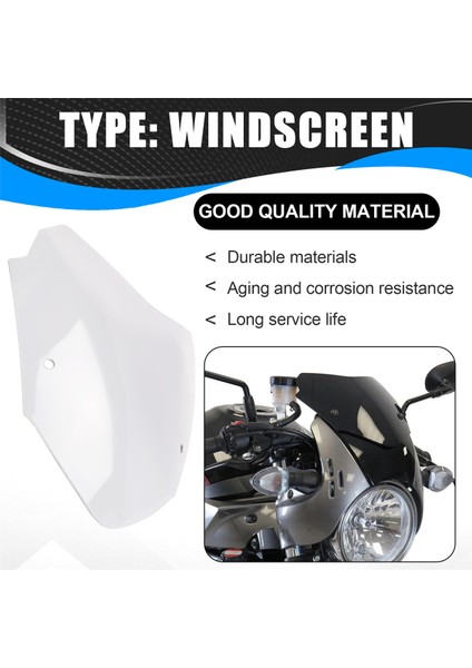 Motosikletler Sport Rüzgar Deflektörü Suzuki Için Retro Ön Cam 2017-2025 Sv 650X Şeffaf (Yurt Dışından) fırsatları