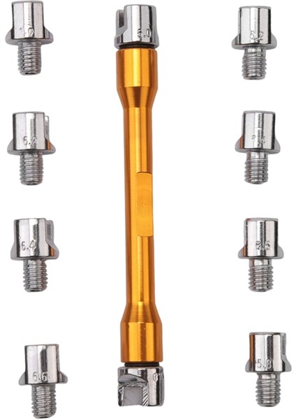 Motosiklet Kolu Konuşan Anahtar Cnc Seti Set 5.0-6.8 Uzunluk 93MM/3.7IN Çoğu Motosiklet Lastik Onarım Anahtarı Altın (Yurt Dışından)