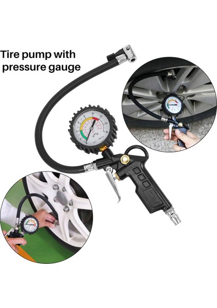 Araç Lastiği Basınç Göstergesi 220 Psı Lastik Şişiricisi Basınç Göstergesi Hava Kompresörü Arabalar Motosiklet Bisikletleri (Yurt Dışından) fırsatları