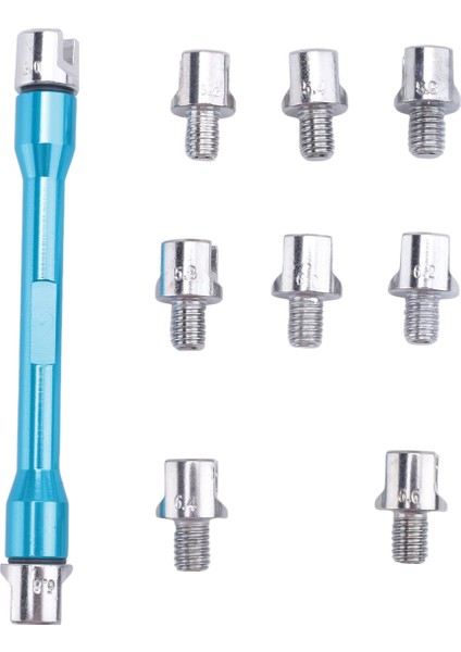 1 Set Mavi Motosiklet Konuşma Anahtarı ve 10 Parçalı Sertleştirilmiş Uçlar Çoğu Motosiklet Için 5.0-6.8 (Yurt Dışından)