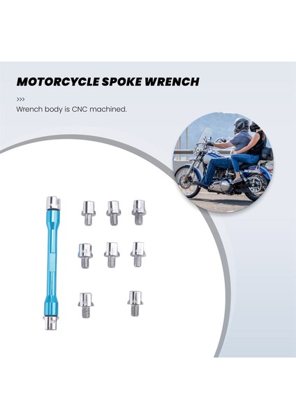 1 Set Mavi Motosiklet Konuşma Anahtarı ve 10 Parçalı Sertleştirilmiş Uçlar Çoğu Motosiklet Için 5.0-6.8 (Yurt Dışından) fiyatları