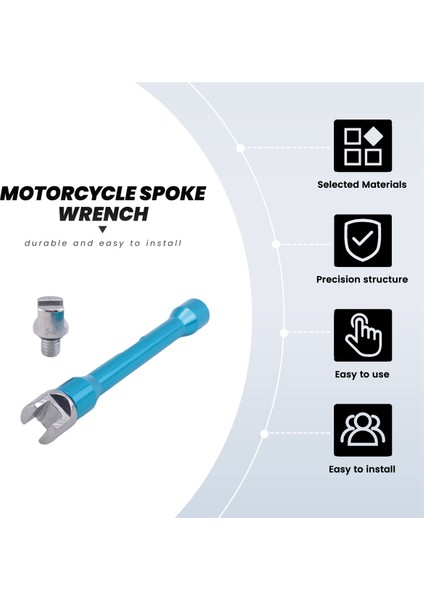 1 Set Mavi Motosiklet Konuşma Anahtarı ve 10 Parçalı Sertleştirilmiş Uçlar Çoğu Motosiklet Için 5.0-6.8 (Yurt Dışından) modelleri