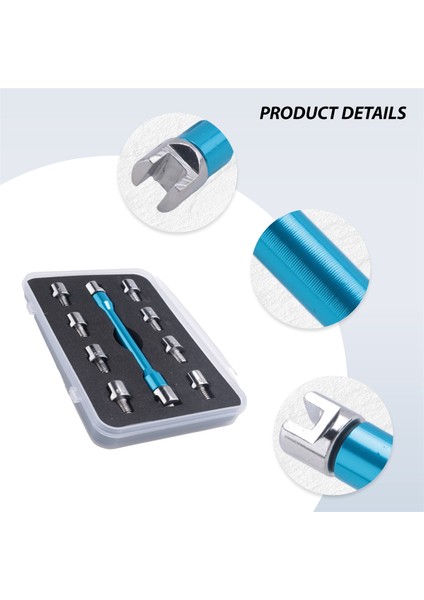 1 Set Mavi Motosiklet Konuşma Anahtarı ve 10 Parçalı Sertleştirilmiş Uçlar Çoğu Motosiklet Için 5.0-6.8 (Yurt Dışından) indirimleri