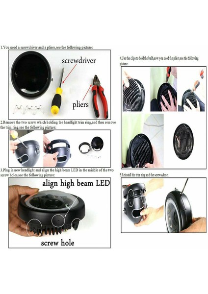 5.75 Inç Far Lambası Gövdesi, Montaj Braketi ile Evrensel Motosiklet Far Abajur (Yurt Dışından) fiyatları