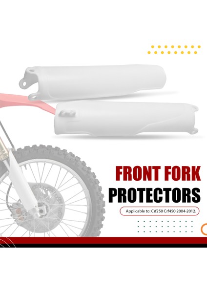 1paır Motosikle Front Fork Guard Cover Koruyucular Muhafızlar Plastik Beyaz Honda CRF250 CRF450 2004-2012 (Yurt Dışından) indirimleri
