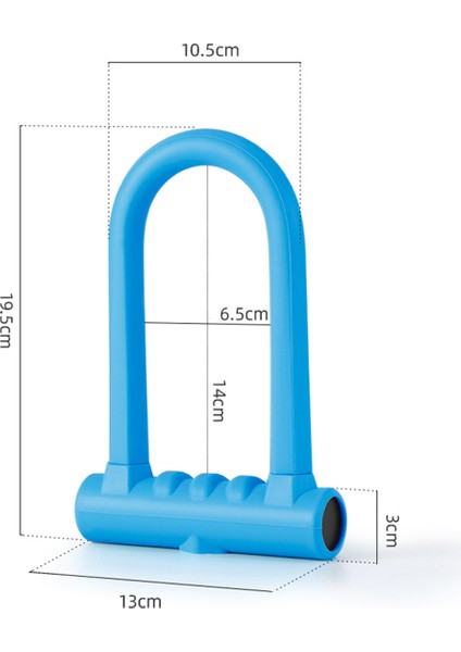 Bisiklet Kilidi Hırsızlık Anti-Hırs Dağ Bisikleti Yol Bisiklet Silikon U-Lock Motosiklet Kask Bisiklet Elektrikli Scooter Mavi (Yurt Dışından) fiyatları