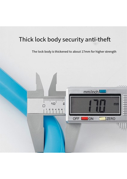 Bisiklet Kilidi Hırsızlık Anti-Hırs Dağ Bisikleti Yol Bisiklet Silikon U-Lock Motosiklet Kask Bisiklet Elektrikli Scooter Mavi (Yurt Dışından) indirimleri