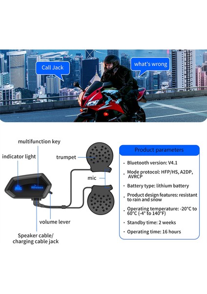M01 Motosiklet Kablosuz Kulaklık Bluetooth Uyumlu 5.0 Kask Eller Serbest Telefon Çağrı Kiti Stereo Bt Kulaklık (Yurt Dışından) fırsatları