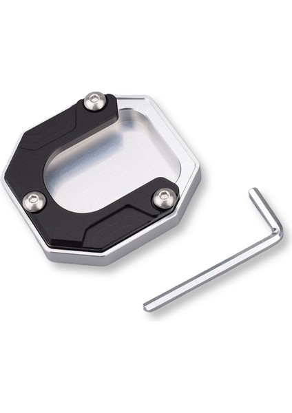 Motosiklet Kickstand Foot Side Stand Uzantı Padi Destek Plakası Voge SR250GT SR250GT Siyah ve Gümüş (Yurt Dışından)