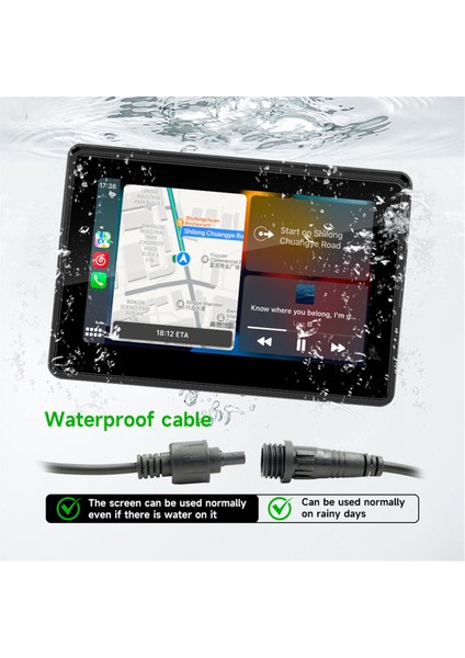 Taşınabilir Kablosuz Motosiklet Carplay &amp; Android Otomatik Ekran, Motosiklet Navigasyon Sistemi, 5in Dokunmatik Ekranlı Mp5 Oyuncu (Yurt Dışından) fırsatları