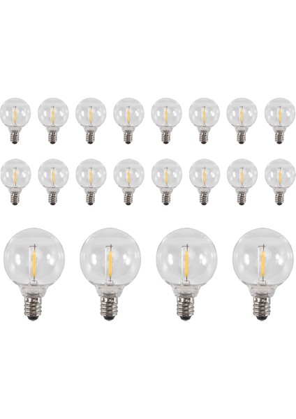 20 Pcs G40 LED Yedek Ampul E12 Vida Taban Yüzüne Döndürülmemiş LED Globe Ampuller Güneş Dize Işıkları Sıcak (Yurt Dışından) modelleri