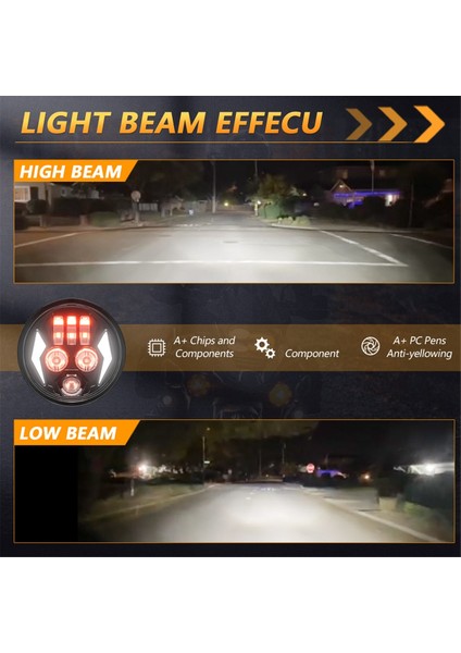 5.75 Inç Motosiklet Far Yüksek/düşük Işın Drl ve Demir Için Sinyal Işıkları 883 Dyna Genel Glıde Nightster Kırk Sekiz (Yurt Dışından)