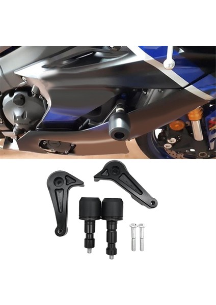 Motosiklet Alüminyum Alaşım Düşen Koruma Çerçevesi Yamaha Için Yamaha Yzf-R6 2017-2022 Siyah Için (Yurt Dışından) modelleri