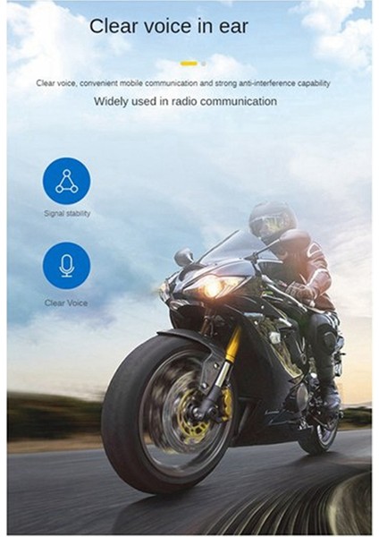 Lx2 Bluetooth5.0 Kask Kulaklığı Kablosuz Eller Serbest Çağrı Motosiklet Kask Su Geçirmez Kulaklık Stereo Bluetooth Kulaklık A (Yurt Dışından)