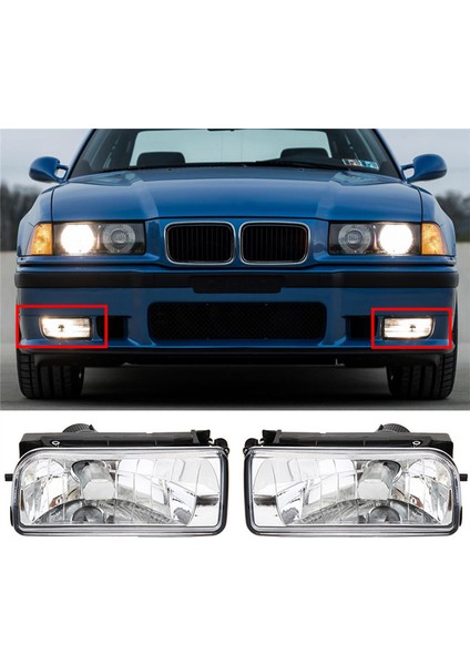 Sol ve Sağ Ön Tampon Far Sis Lambaları Bmw E36 318I 318TI 1992-1998 Araba Sis Figürleri Füme (Yurt Dışından) modelleri