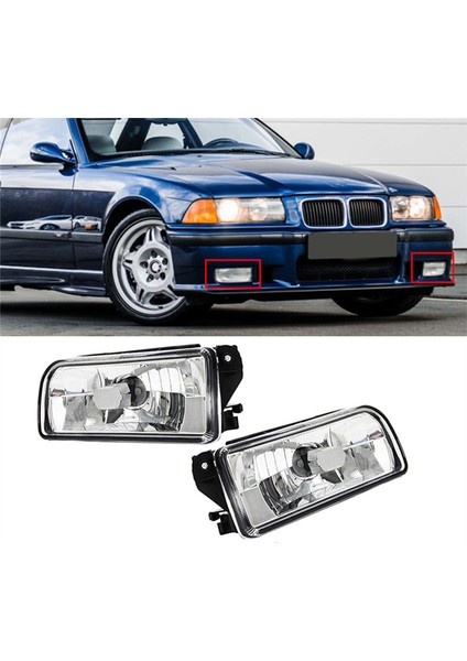 Sol ve Sağ Ön Tampon Far Sis Lambaları Bmw E36 318I 318TI 1992-1998 Araba Sis Figürleri Füme (Yurt Dışından) fırsatları