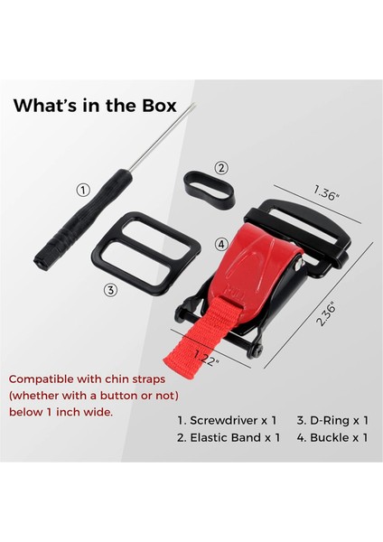 Kask Hızlı Bırakma Tokası Yedek Kiti, 1 Inç&#39;e Kadar Çene Kayışı Için Cırcırlı Kasklar, Motosiklet Kaskları Kırmızı (Yurt Dışından) modelleri