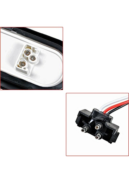 2pcs 6 Inç Oval Beyaz 22 LED Kamyon Ters Kuyruk Işıkları Kamyon Römork Uyarı Işık Şeffaf Gündüz Koşu Lambası (Yurt Dışından)