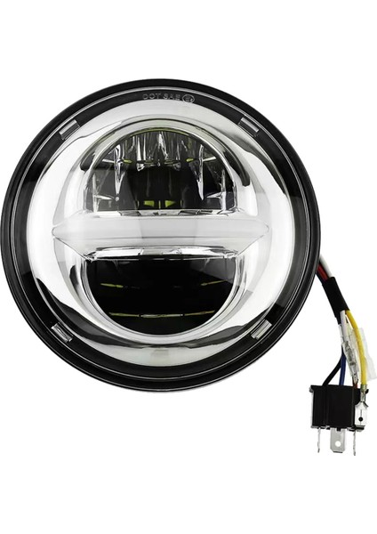 Retro Motorcycle 5.75 Inç LED Far Far Far Far Far Gündüz Dönüş Sinyali Modifikasyonu Açık Beyaz (Yurt Dışından)