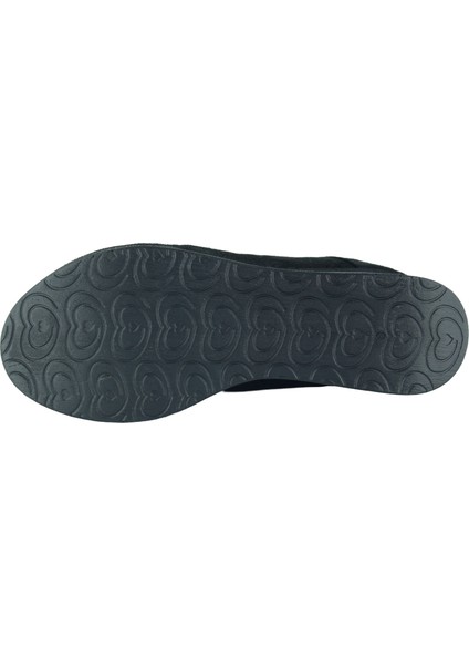 Apricity Siyah Süet Yuvarlak Burun Bağcıklı Gizli Dolgu Topuklu Günlük Ayakkabı