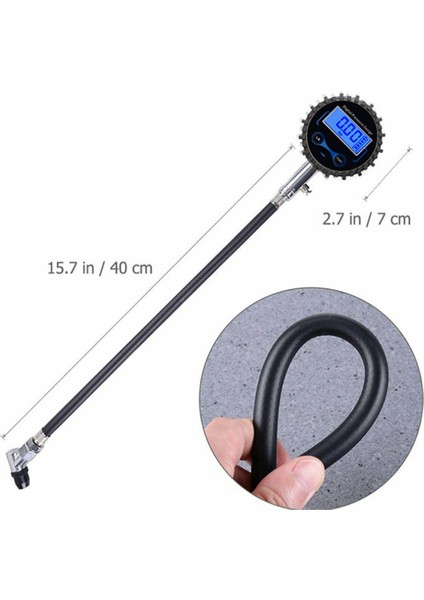 3-200PSI Araba Lastik Basınç Göstergesi LCD Ekran Araç Kamyonu Araç Motosiklet Için Yüksek Hassas Dijital Lastik Test Cihazı (Yurt Dışından) fırsatları