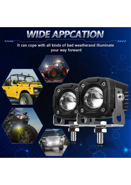 Motosiklet Spot Far Yardımcı LED Sisli Beyaz+Amber Light 6000000LM Araba Kamyonu Suv Utv Traktör Teknesi (Yurt Dışından) fiyatları