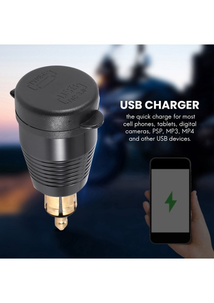 Motosiklet Din Fiş Su Geçirmez Şarj Cihazı Qc3.0 USB Şarj Cihazı ve Tip C 30W Güç Dağıtım Adaptörü Soketi (Yurt Dışından) modelleri