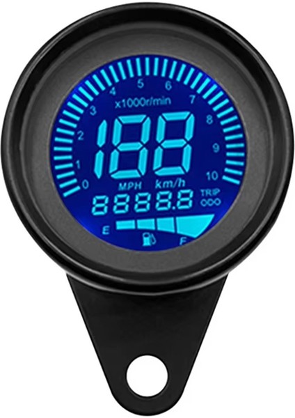 Motosiklet Metre Hızölçer Dijital Kilometre Sayacı Gece Işığı 12V Dijital Hız Göstergesi Takometre Motosiklet Aksesuarları, B (Yurt Dışından)