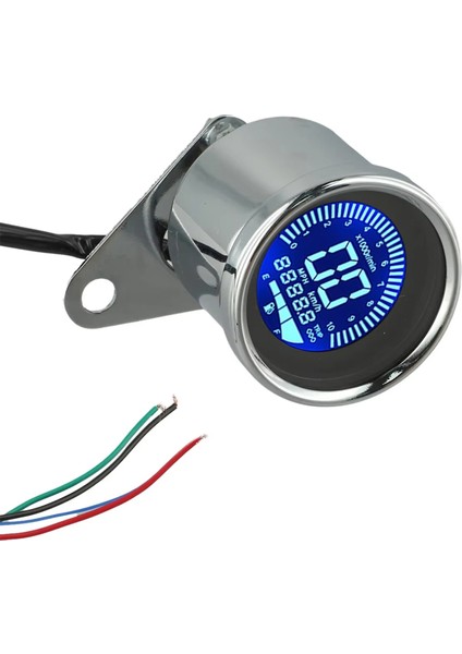 Motosiklet Metre Hızölçer Dijital Kilometre Sayacı Gece Işığı 12V Dijital Hız Göstergesi Takometre Motosiklet Aksesuarları, B (Yurt Dışından) modelleri