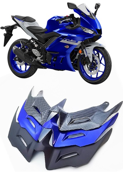 Motosiklet Ön Aerodinamik Kanatlar Ön Cam Yamaha Yamaha Yzf R3 R3 R25 2014 - 2021 Karbon Fiber Desen (Yurt Dışından) modelleri