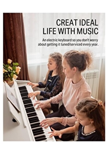 DDP-100 Beyaz Dijital Piyano 88 Tuşlu Özel Özelliklerle Müzik Deneyimi modelleri