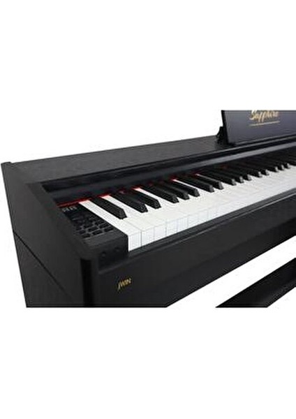 Sapphire SDP-120BK 88 Tuşlu Dijital Piyano Siyah Çekiç Aksiyonlu Klavye ile Yüksek Ses Kalitesi