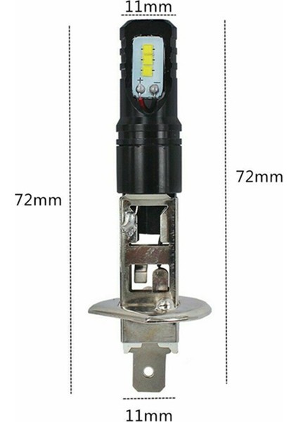 6000K Süper Parlak Beyaz 6000LM Drl 4x H1 LED Far Ampul Kiti Yüksek Işın (Yurt Dışından)