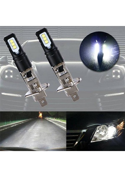 6000K Süper Parlak Beyaz 6000LM Drl 4x H1 LED Far Ampul Kiti Yüksek Işın (Yurt Dışından) fiyatları