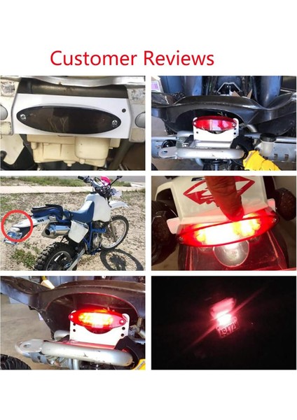 Motosiklet Arka Lamba Evrensel Fren Durma Işığı Atv Utv Kuyruk Işığı LED Plaka Işığı (Yurt Dışından) fırsatları