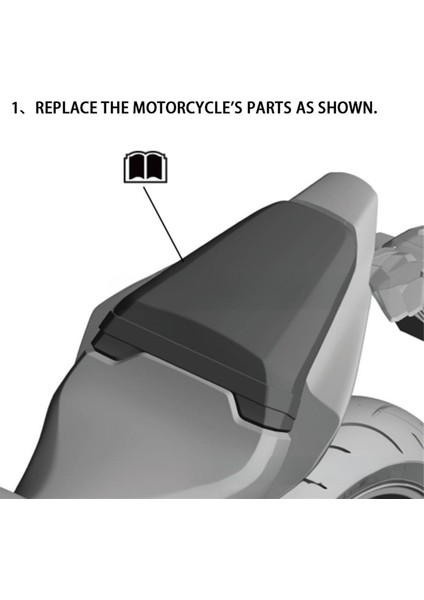 Motosiklet Arka Yolcu Kaput Koltuk Arka Kapak Honda CB650R CBR650R 2024 Parlak Siyah (Yurt Dışından) modelleri