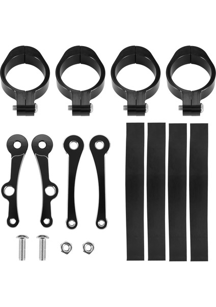 Motosiklet Far Braketleri Modelleri 39MM / 41MM (Universal) Çatal Tüp Çapı Honda / Kawasaki / Suzuki / Yamaha / Bsa Siyahı Için Evrensel Uyum (Yurt Dışından)
