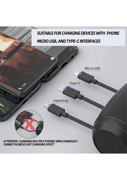 3 Araçta 1 Araç Büzülme Kablo Kutusu Şarj Kablo Kutusu Çoklu Bağlantı Noktası Yüksek Uyumlu Otomatik Geri Çekme (Yurt Dışından) modelleri