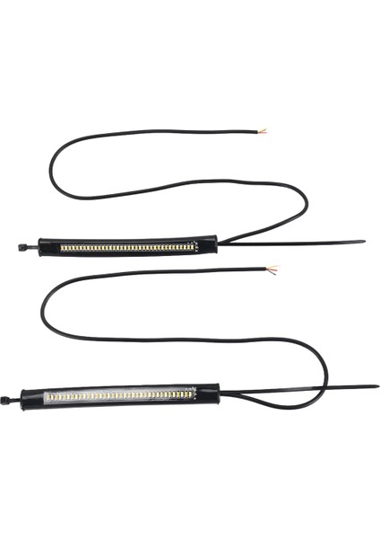 Esnek Switchback Çift Renkli Beyaz ve Amber Motosiklet LED Çatal Turn Sinyal Drl Gündüz Çalışan Işık Su Geçirmez (Yurt Dışından) modelleri