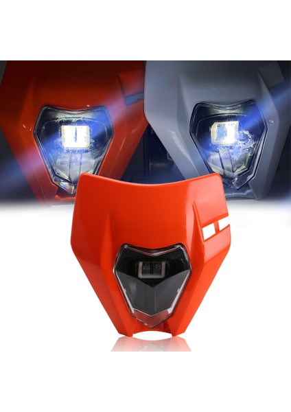 Motosiklet Enduro LED Far Eşleştirme Kir Bisikleti Motokros Kafa Işık Lambası Ktm Sx F Ec Esp Xcf Fe Te Fc Beyaz (Yurt Dışından) fiyatları