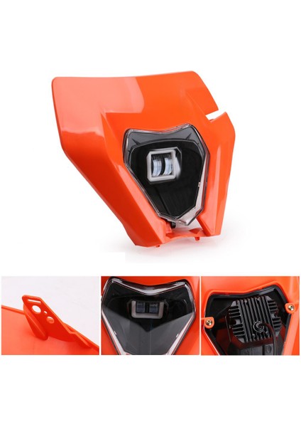 Motosiklet Enduro LED Far Eşleştirme Kir Bisikleti Motokros Kafa Işık Lambası Ktm Sx F Ec Esp Xcf Fe Te Fc Beyaz (Yurt Dışından) indirimleri