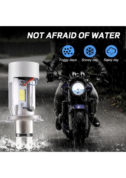 H4 LED Far Ampul Motosiklet Hi/lo Işın Angel Göz Gündüz Çalışan Işık 25W 3000LM Süper Parlak 6000K (Yurt Dışından) indirimleri