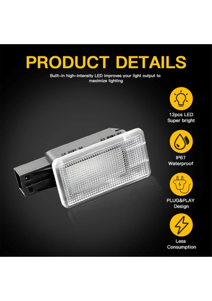 1paır LED Nezaket Bagaj Bagaj Boot Işık Ayak Çıkışı Volvo V40 V40CC V60 S60 S80 XC40 1286317 (Yurt Dışından) indirimleri